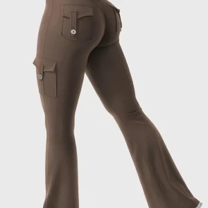 FlexFlare | Cargo Legging - Koffiebruin