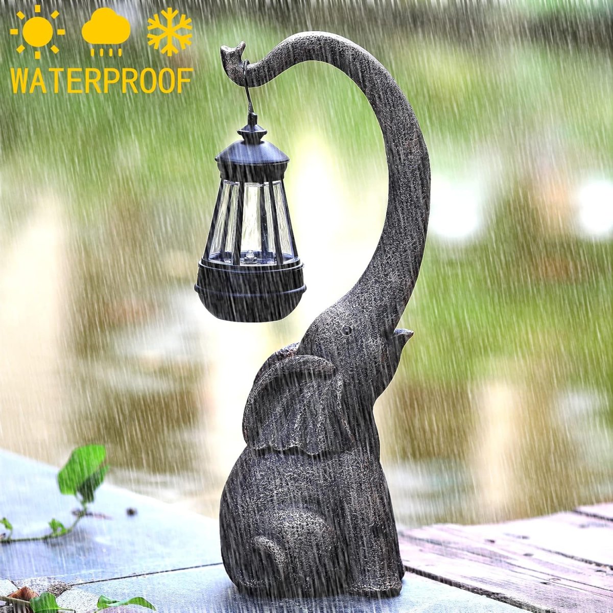 Betoverende Olifant Zonne-lamp - Afbeelding 8