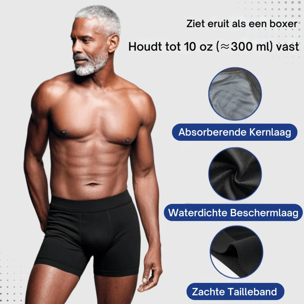 ShieldCore | Wasbare Incontinentie Boxershort voor Mannen - Afbeelding 4