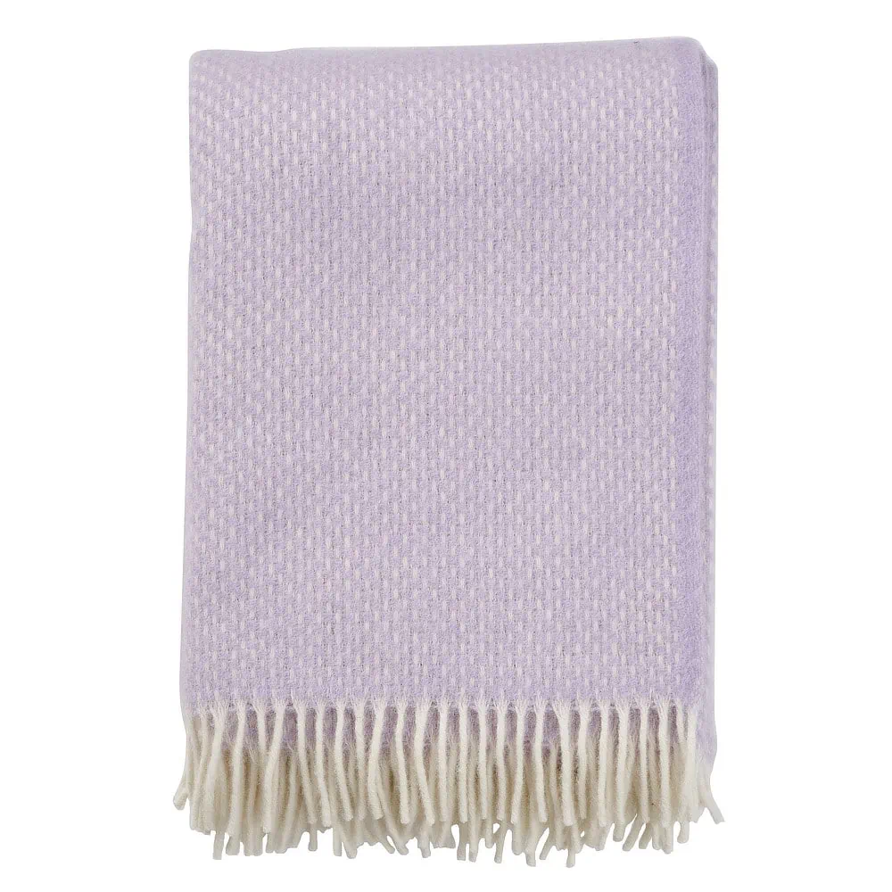 Plaid lila lamswol, Preppy, Klippan
